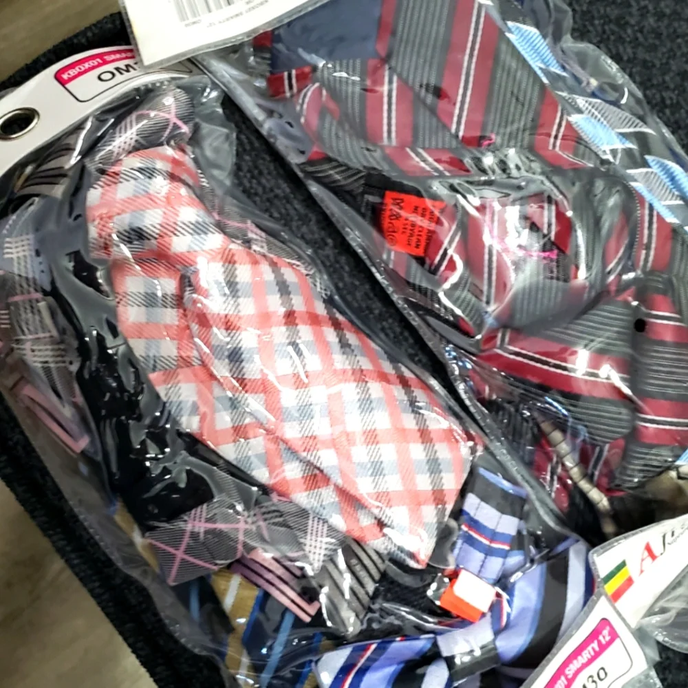 👔 Stylish Kids’ Tie Bundle – Red, Blue & Gray Patterns 👔